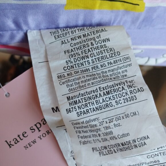 Kate Spade New York Scribble Floral Cafe Scene Decorative Pillow | 20" x 20" - Picture 5 of 8